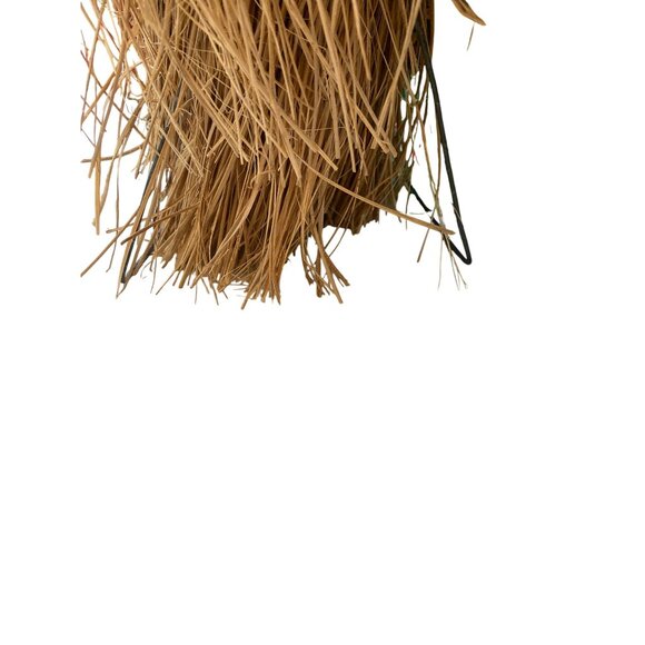 Handcrafted Straw Doll With Floral Dress & Angel Wings - Picture 5 of 7